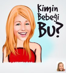 Kişiye Özel Kadın Kimin Bebeği Bu Tasarımlı Dijital Karikatür-1