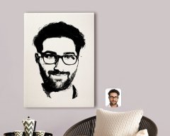 Kişiye Özel Erkek Silüet Kanvas Tablo 70x100cm-1B