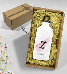 BK Gift Hediye Kutulu Kişiye Özel İsimli Metal Suluk 500 Ml