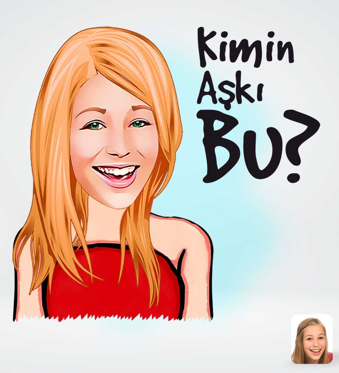 Kişiye Özel Kadın Kimin Aşkı Bu Tasarımlı Dijital Karikatür-1