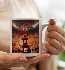 BK Gift Kişiye Özel İsimli Baba-Kız Sarı Kırmızı Evladıma Miras Bu Sevda Beyaz Kupa Bardak-2, Doğum Günü Hediyesi, Taraftar Hediyesi