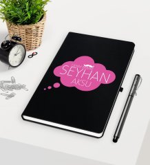 Kişiye Özel Canım Babam Siyah Defter Kalem Seti-2