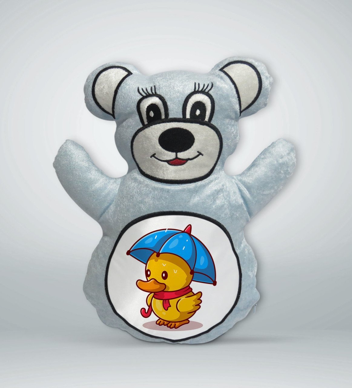 BK Gift Sevimli Sevimli Ördek Tasarımlı Mavi Ayıcık Yastık-1
