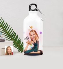 BK Gift Hediye Kutulu Kişiye Özel Bayan Yoga Temalı Karikatürlü Metal Suluk 500 Ml 2