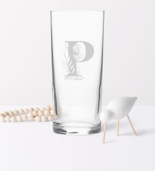 Kişiye Özel P Baş Harfli ve İsimli Rakı Bardağı