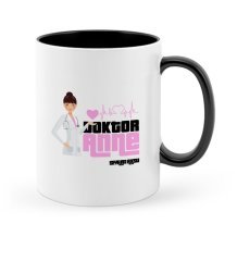 Kişiye Özel Doktor Anne Siyah Kupa Bardak - 1