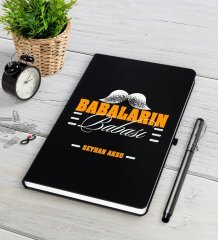 Kişiye Özel Babaların Babası Siyah Defter Kalem Seti-2