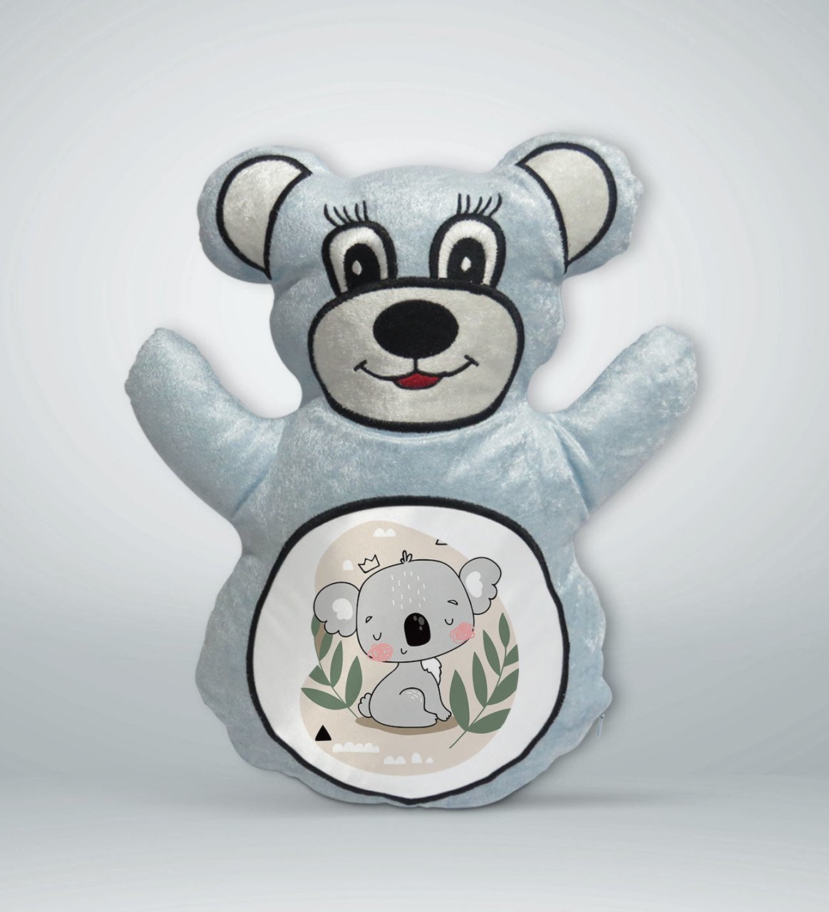 BK Gift Sevimli Sevimli Koala Tasarımlı Mavi Ayıcık Yastık-1
