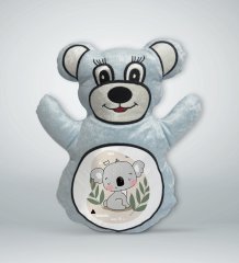 BK Gift Sevimli Sevimli Koala Tasarımlı Mavi Ayıcık Yastık-1