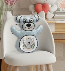 BK Gift Sevimli Sevimli Koala Tasarımlı Mavi Ayıcık Yastık-1