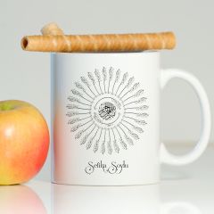 Kişiye Özel Besmele Yazılı Beyaz Kupa Bardak - 001