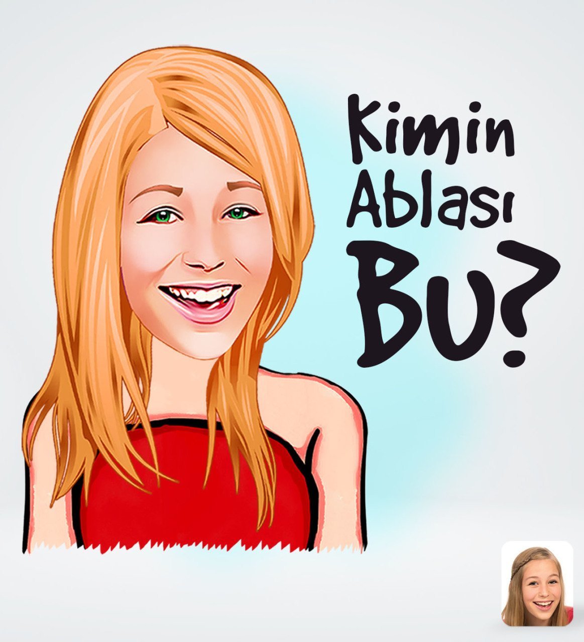 Kişiye Özel Kadın Kimin Ablası Bu Tasarımlı Dijital Karikatür-1