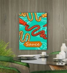 BK Gift Cafe & Bar & Restaurant Konseptli Kanvas Tablo 50x70cm-68