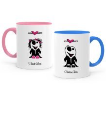 Kişiye Özel İkili Pembe & Mavi Sevgili Kupa Bardak Seti - 10