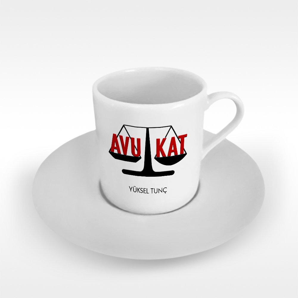 Kişiye Özel Mesleki Avukat Türk Kahvesi Fincanı - 4