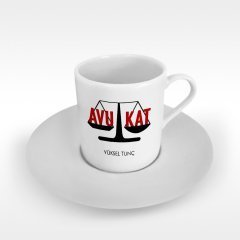 Kişiye Özel Mesleki Avukat Türk Kahvesi Fincanı - 4