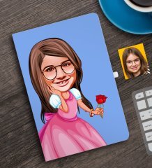 Kişiye Özel Kız Çocuk Prenses Karikatürlü Defter-2