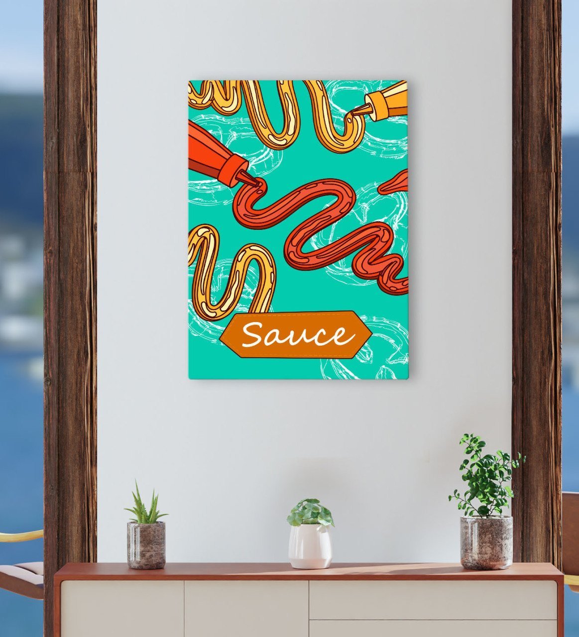 BK Gift Cafe & Bar & Restaurant Konseptli Kanvas Tablo 30x50cm-68
