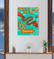 BK Gift Cafe & Bar & Restaurant Konseptli Kanvas Tablo 30x50cm-68