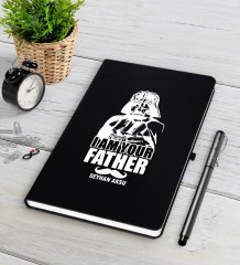 Kişiye Özel Baba Siyah Defter Kalem Seti-2