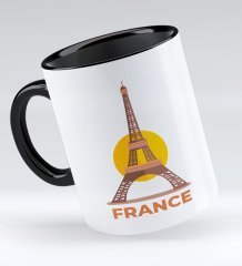 Bk Gift France Tasarımlı Siyah Kupa Bardak - Model 1