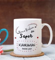 Kişiye Özel Babalar Günü Temalı Beyaz Kupa Bardak 17-241 B