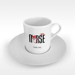 Kişiye Özel Mesleki Hemşire Türk Kahvesi Fincanı - 1
