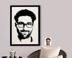 Kişiye Özel Erkek Silüet Kanvas Tablo 70x100cm-1A