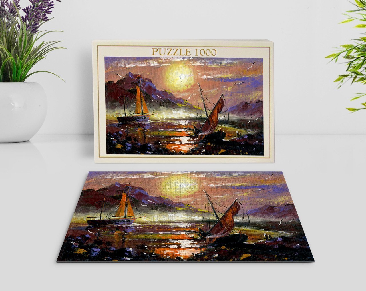 BK Home Yağlıboya Tasarımlı 1000 Parça Profesyonel Puzzle-20