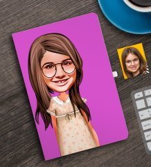 Kişiye Özel Kız Çocuk Karikatürlü Defter-7