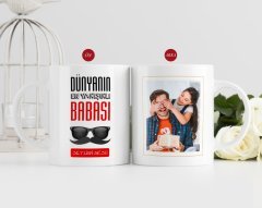 Kişiye Özel Babalar Günü Hediyesi Fotoğraflı Kupa Bardak-51