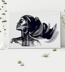 BK Gift Woman Art Tasarımlı Kanvas Tablo 30x50cm-12