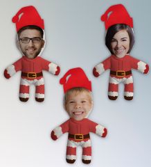 BK Gift Kişiye Özel Fotoğraflı 3’lü Yılbaşı Aile Bebek Yastık Seti-2