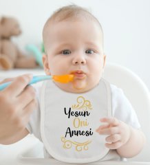 BK Kids Yesun Oni Annesi Tasarımlı Bebek Body Zıbın ve Mama Önlüğü Hediye Seti - Model 1