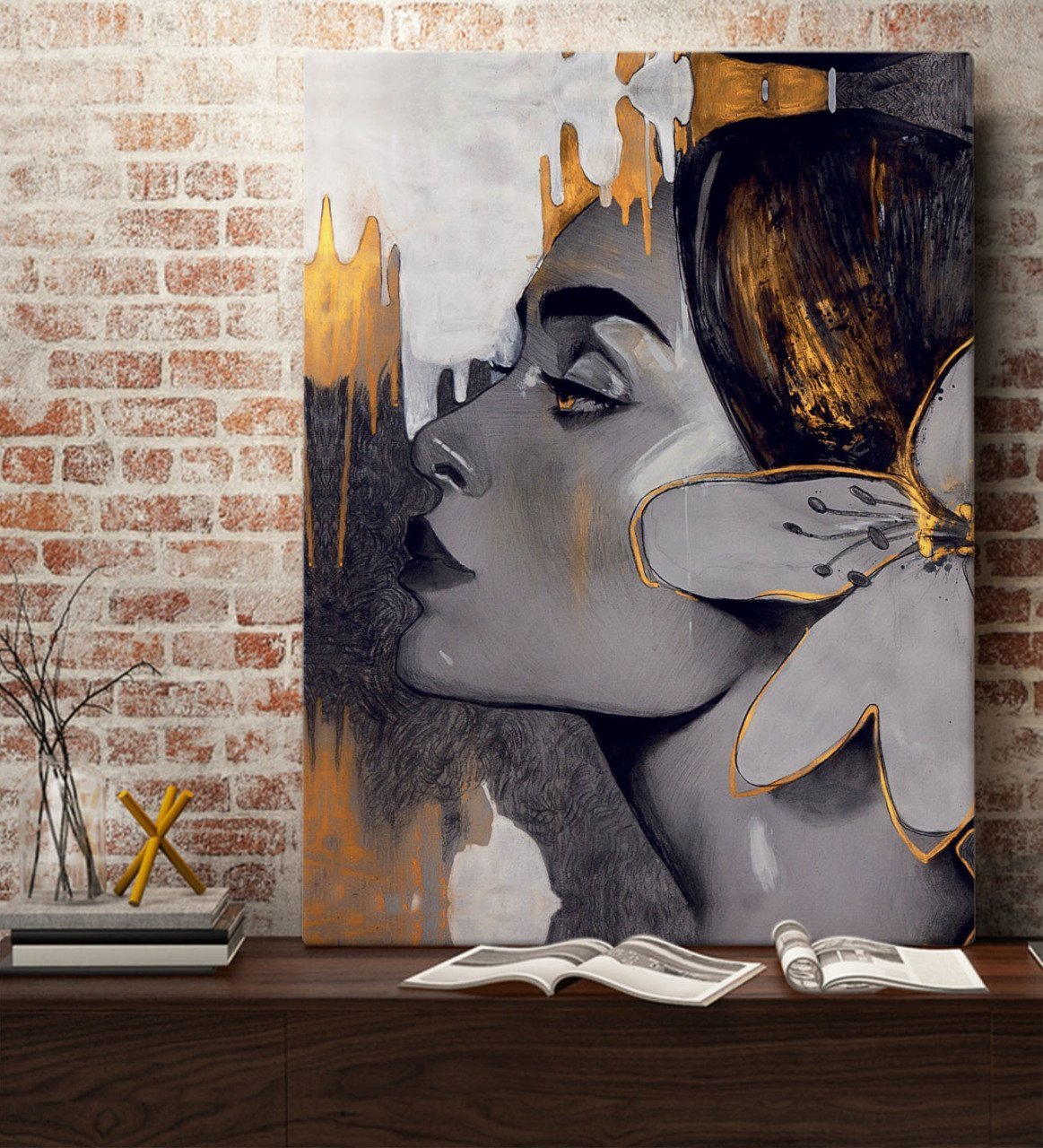 BK Gift Woman Art Tasarımlı Kanvas Tablo 70x100cm-11