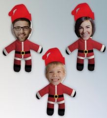 BK Gift Kişiye Özel Fotoğraflı 3’lü Yılbaşı Aile Bebek Yastık Seti-1