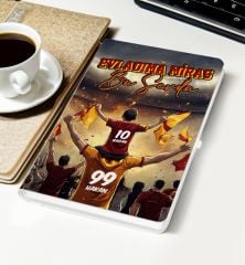 BK Gift Kişiye Özel İsimli Baba-Oğul Sarı Kırmızı Evladıma Miras Bu Sevda Beyaz Defter-2, Doğum Günü Hediyesi, Taraftar Hediyesi