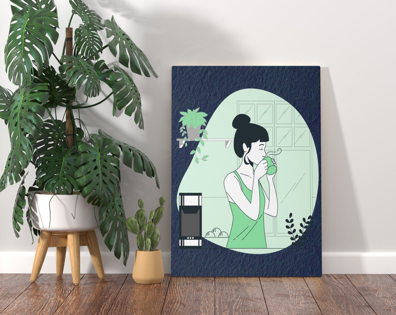 BK Home Coffee Tasarımlı Kanvas Tablo 70x100cm-30