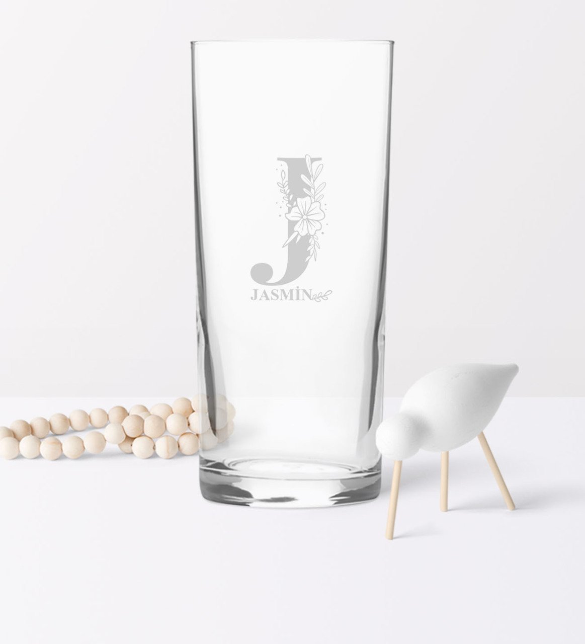 Kişiye Özel J Baş Harfli ve İsimli Rakı Bardağı