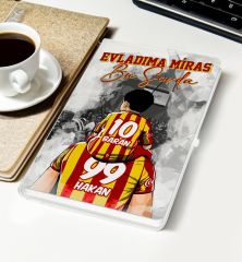 BK Gift Kişiye Özel İsimli Baba-Oğul Sarı Kırmızı Evladıma Miras Bu Sevda Beyaz Defter-1, Doğum Günü Hediyesi, Taraftar Hediyesi