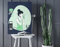 BK Home Coffee Tasarımlı Kanvas Tablo 50x70cm-30