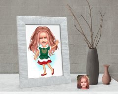 Kişiye Özel Kız Çocuk Karikatürlü Dekoratif Çerçeve-18