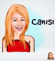 Kişiye Özel Kadın Canısı Tasarımlı Dijital Karikatür-1