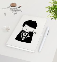 Kişiye Özel Sevgililer Günü Beyaz Defter Kalem Seti-96