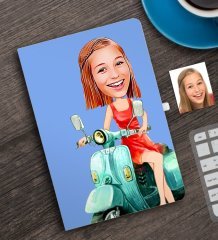 Kişiye Özel Bayan Karikatürlü Defter-23