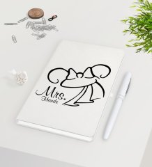 Kişiye Özel Sevgililer Günü Beyaz Defter Kalem Seti-95