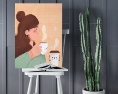 BK Home Coffee Tasarımlı Kanvas Tablo 50x70cm-29