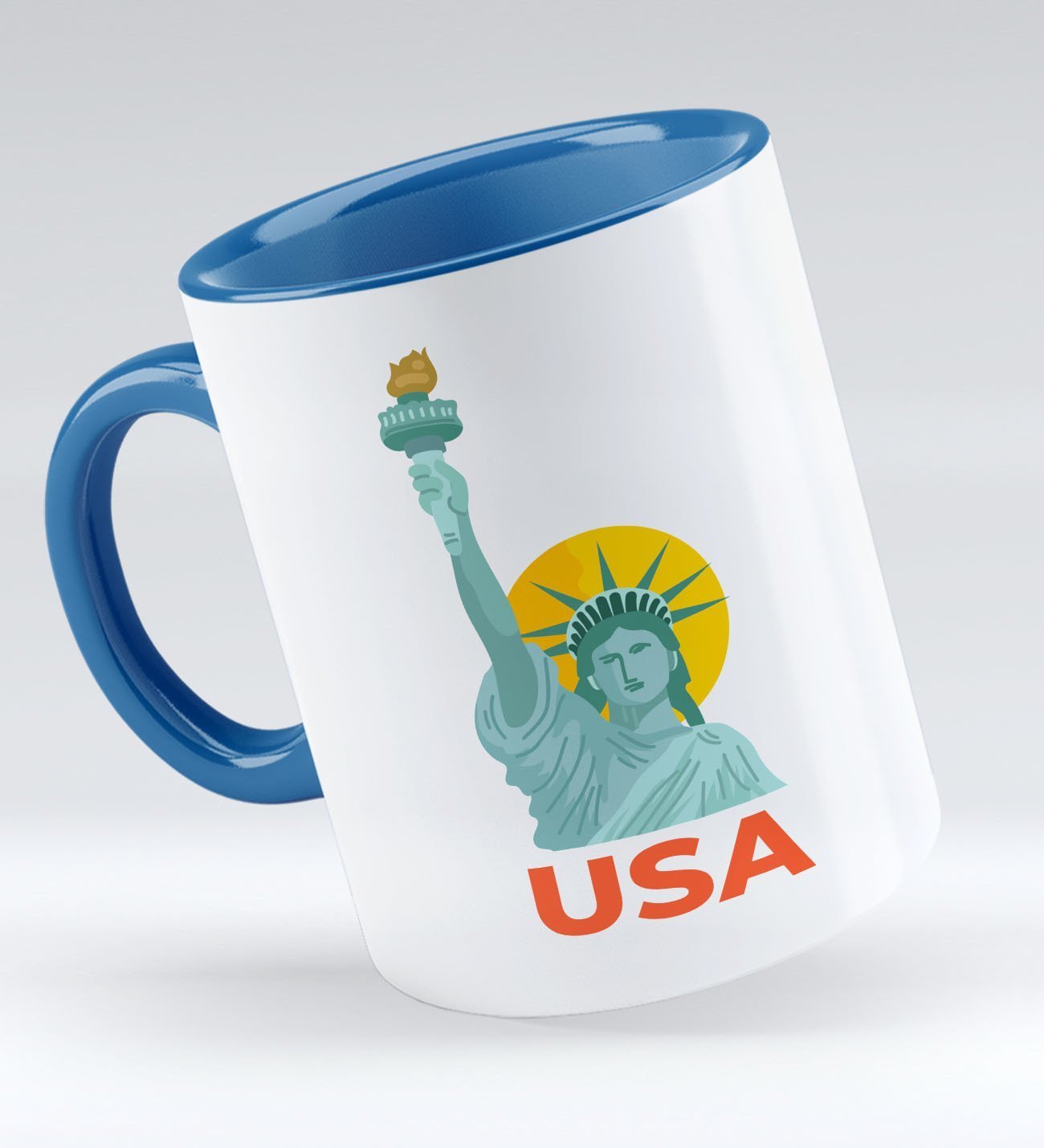 Bk Gift USA Tasarımlı Mavi Kupa Bardak - Model 1