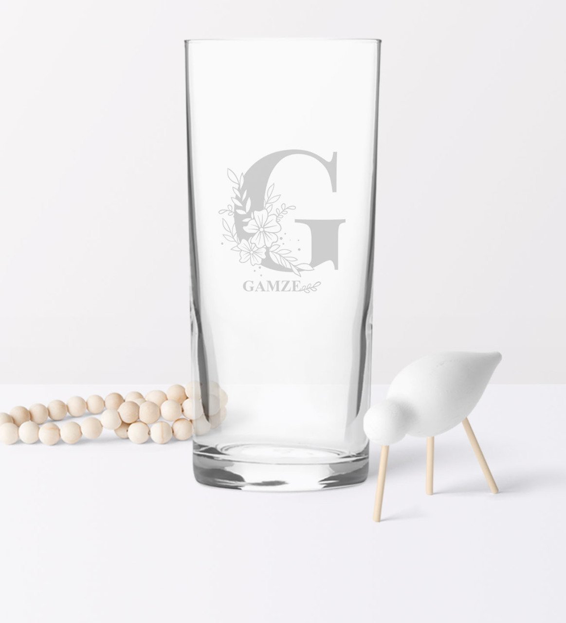 Kişiye Özel G Baş Harfli ve İsimli Rakı Bardağı