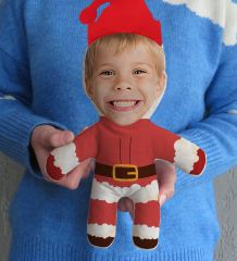 BK Gift Kişiye Özel Fotoğraflı Yılbaşı Kostümlü Çocuk Bebek Yastık -2